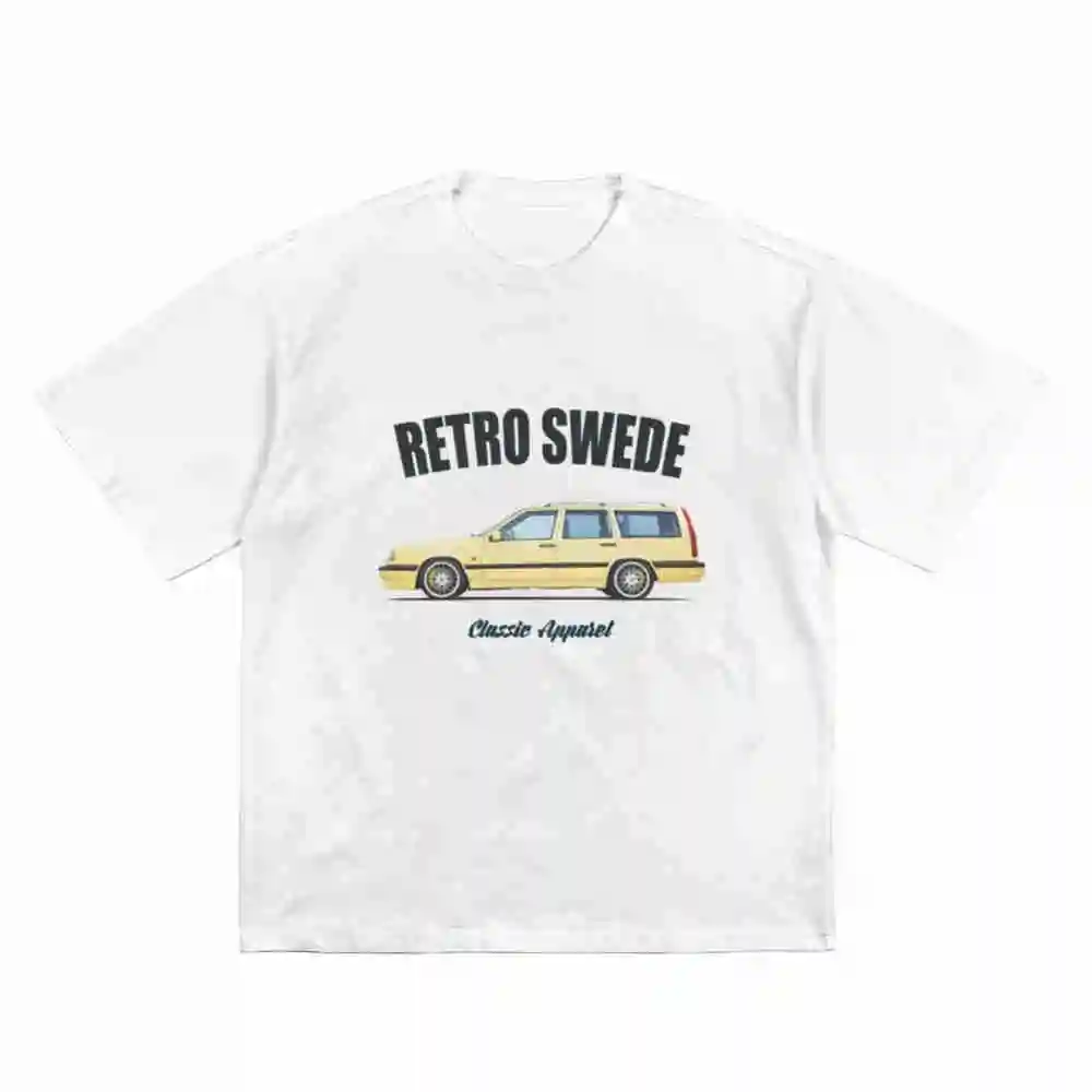 850 T5 Estate Retro Swede Classic Car Short Sleeve Tee 100% Cotton T-Shirt