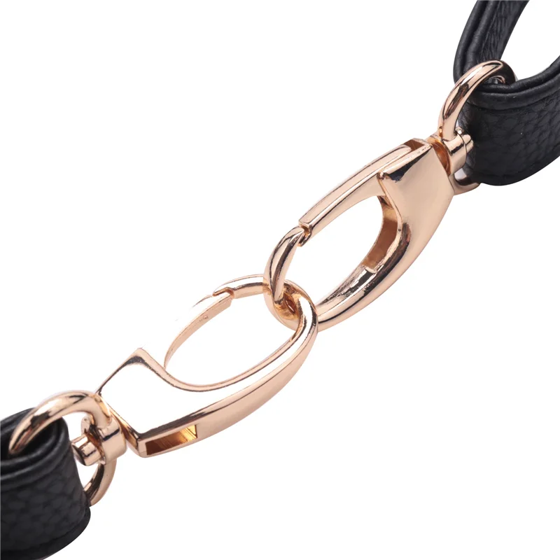 

【SEE】3X DIY Replacement Leather Bag Shoulder Strap Handle Cross Body Adjustable 140 X 2Cm, Black