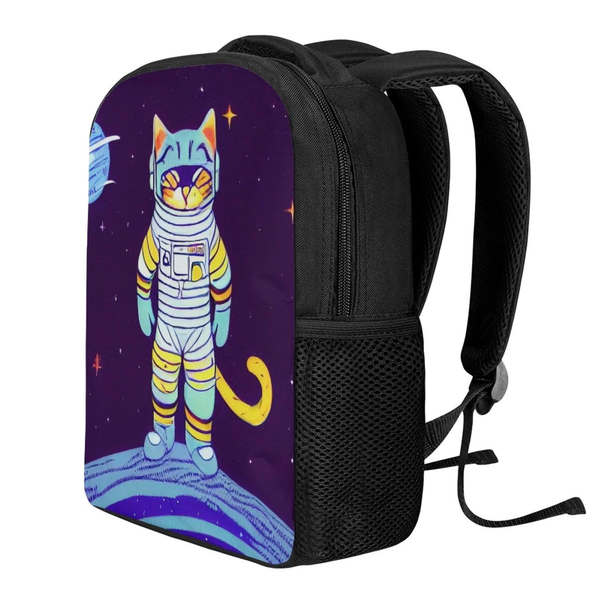 Cute Cool Space Cat Animal Theme School Bags For Girls Boys Fashion Creative zaino donna uomo scuola media studente Bookbag