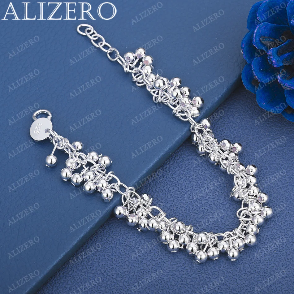 

ALIZERO 925 Sterling Silver Bracelet Grape Beads Bracelets For Women Fashion Party Fine Jewelry Wholesale