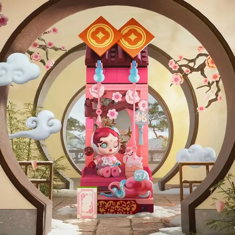 Figurines d'action de la série Fortunate Hand, Wealth Snake, New Year Convenation, Peach Blossom, Teahouse, Skullpada, Labubu, Toy Gift