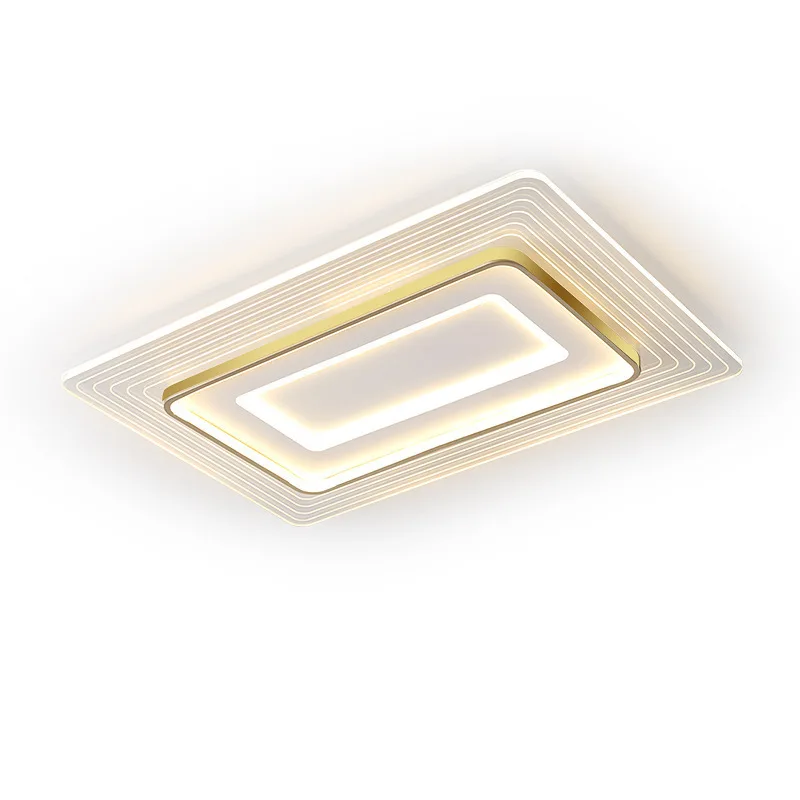 Rectangle living room ceiling light led modern square three-color dimming bedroom lighting 1.2 meters hall restaurant lighting