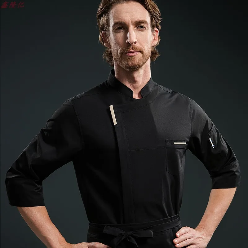 ケーキショップ西洋レストランステーキレストランキッチン作業服長袖ケータリング鍋レストランホテル秋シェフ制服f