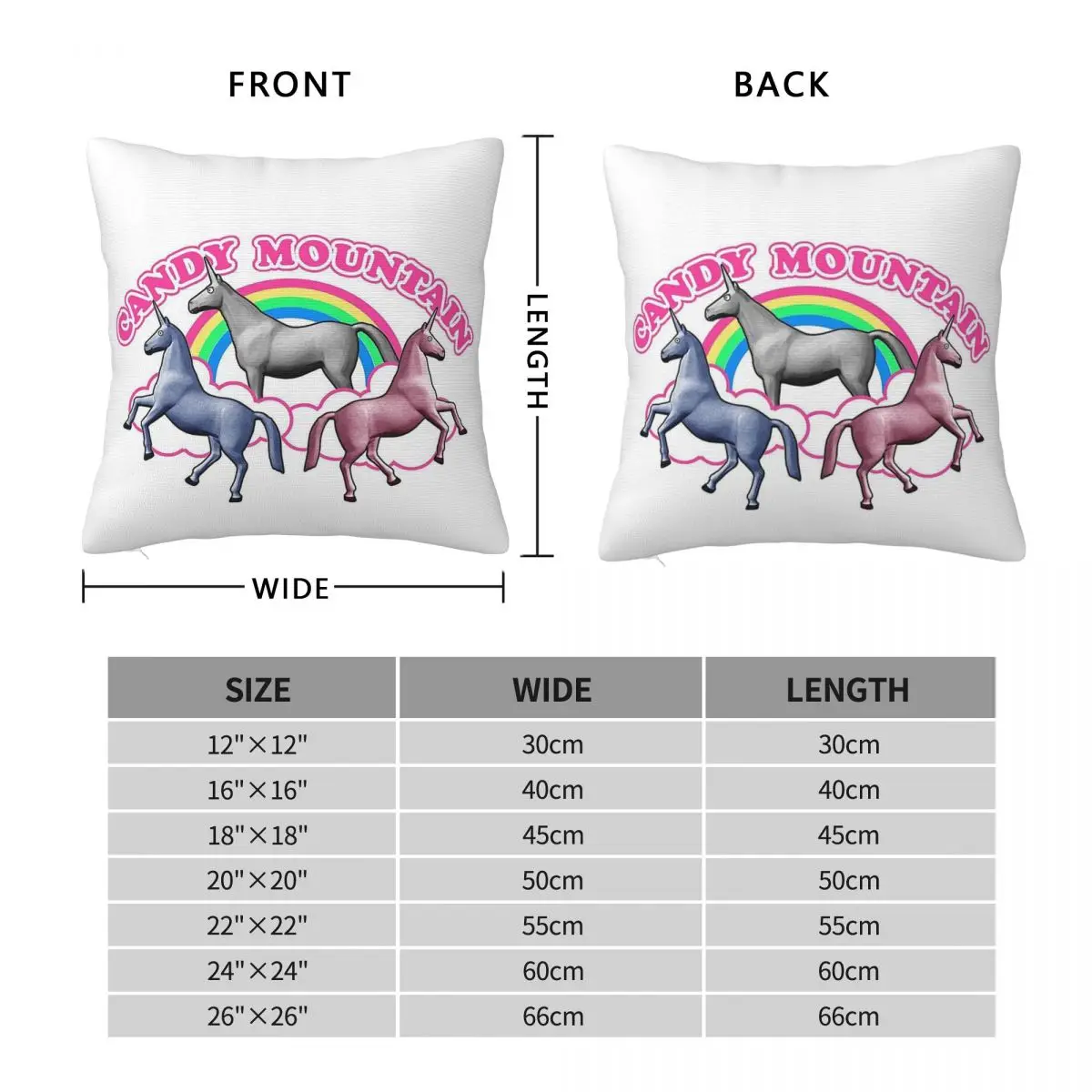 Charlie The Unicorn Candy Mountain Pillowcase Polyester Linen Velvet Pattern Zip Decor Sofa Cushion Cover 18