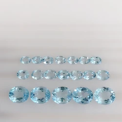 ขายร้อนธรรมชาติ Topaz หลวมหินสีฟ้าฟ้าตัดอัญมณีเต็มรูปแบบของ Fire สามารถที่กำหนดเองส่วนบุคคลเครื่องประดับ