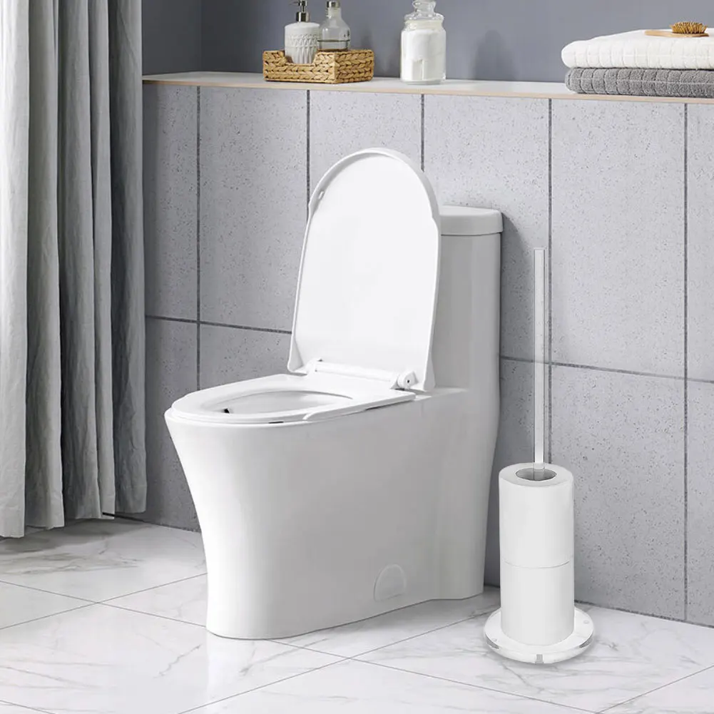 

Freestanding Toilet Paper Holder Acrylic Toilet Paper Storage Rack Vertical Space Saving for Toilet Spare Rolls Storage