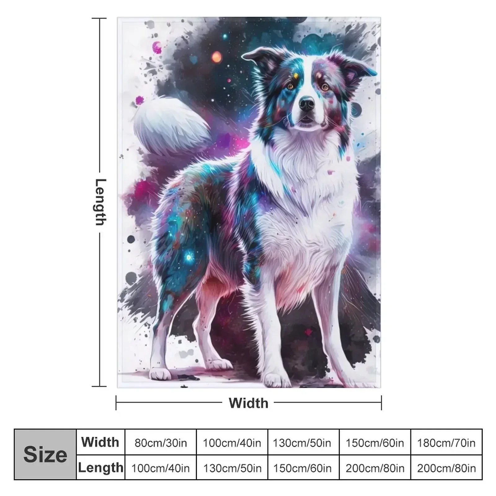 border collie space Throw Blanket christmas gifts Luxury Brand Loose Blankets