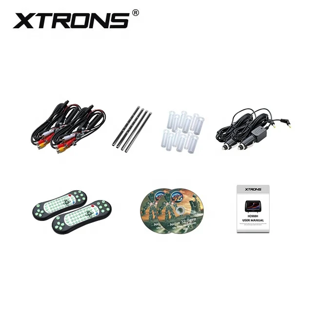 XTRONS 2X9 بوصة أسود اللون مسند الرأس شاشة سيارة مشغل ديفيدي للسيارة مع أزرار اللمس/SD/USB شاشة المقعد الخلفي للسيارة #6