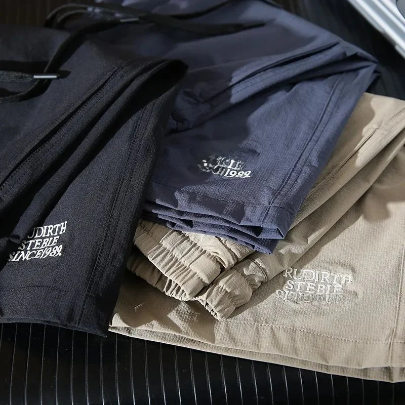 

Новые летние мужские легкие дышащие брюки с эластичной резинкой на талии «пять четвертей», повседневные прямые брюки Youth Faion