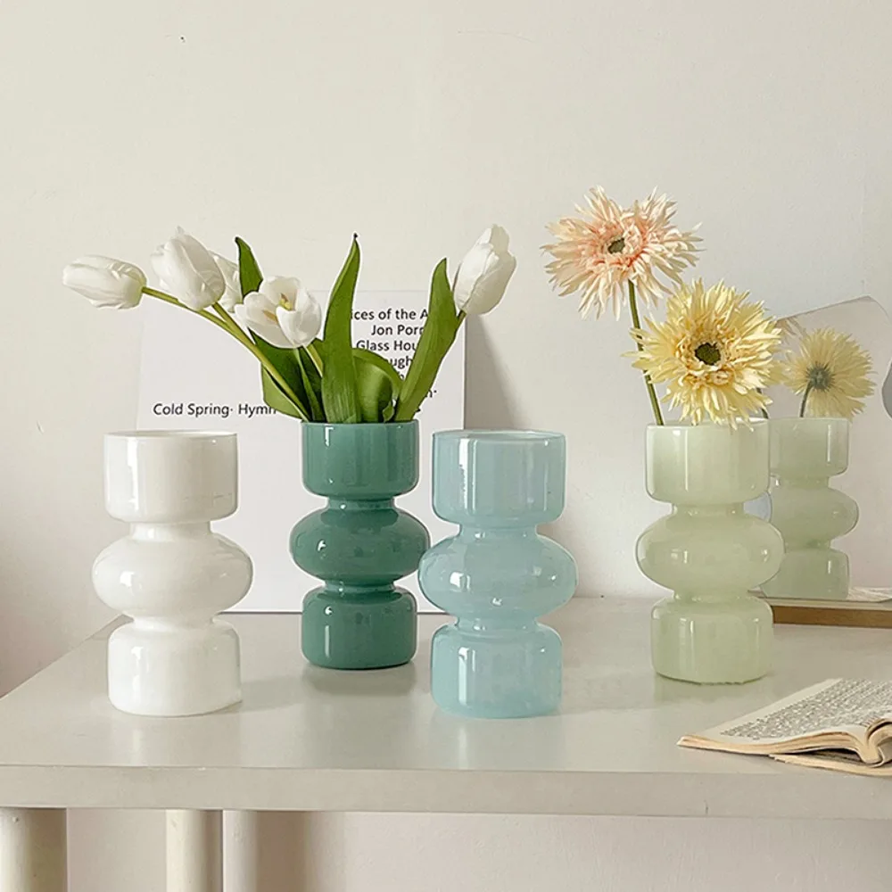 Creative Glass Flower Vase Ins Hydroponics Flower Bottle Flower Plant Arrangement Container Desktop Ornament Home Decoration