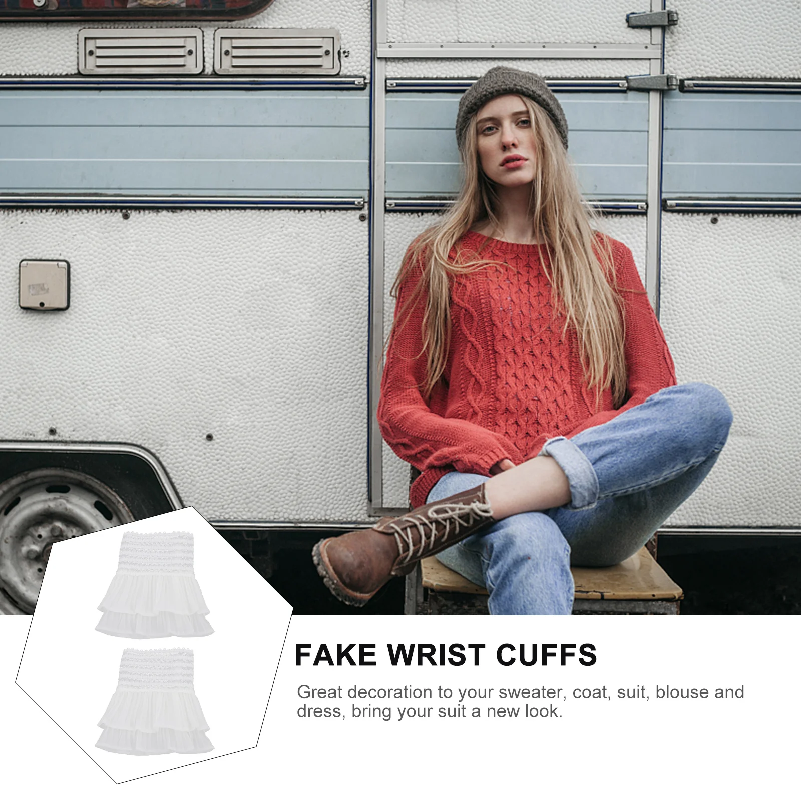 

1 Pair Fake Lace Cuffs Detachable Wedding Dress Sleeve For Victorian Gothic Costume Fancy Party Halloween Cosplay Wrist Cuff