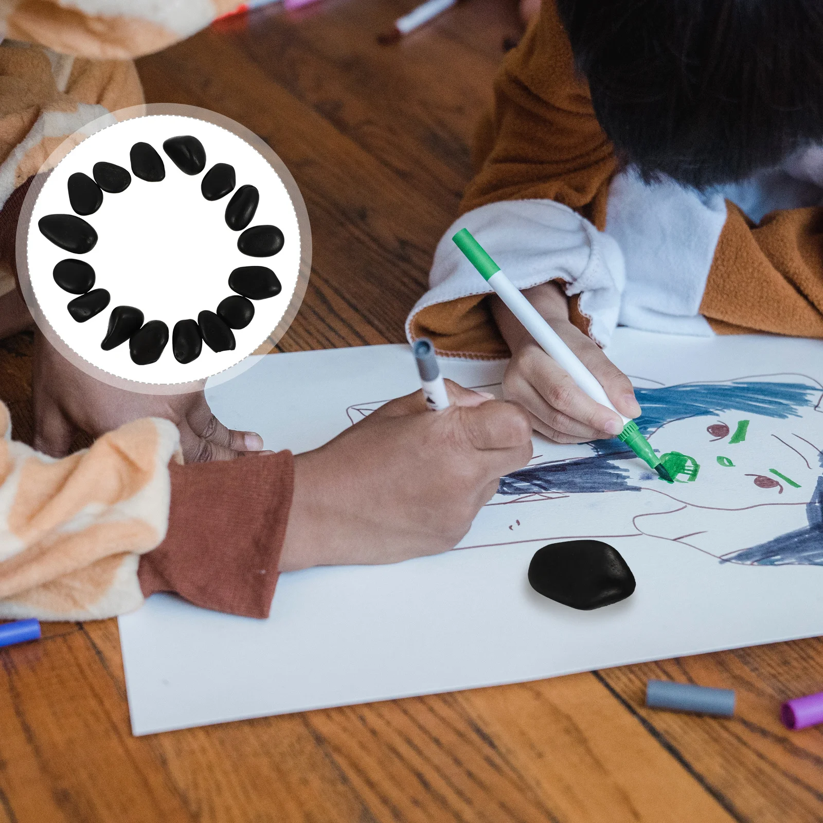 

16Pcs Smooth Stones DIY Painting Rocks Flat Pebbles for Kids Drawing Craft Art Decoration Creative Fun Painting Rocks