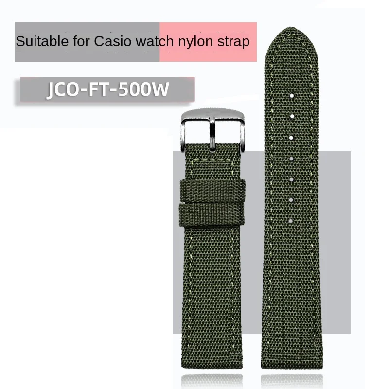 For Casio Forester FT-500WC leather strap 19mm G-Shock AW-80V W-89H watch belt bracelet watchband Vintage nylon Strap Men women