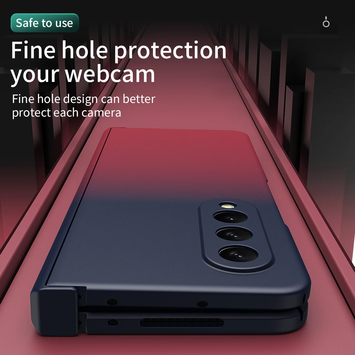 Gradient Shockproof Armor Case For Samsung Galaxy Z Fold 4 3 2 5 6 360 Full-Body Screen Protector Colorful Matte PC Phone Cover
