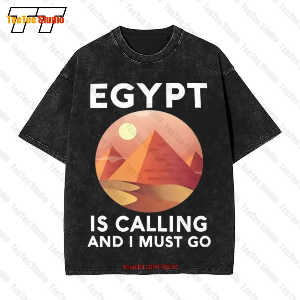 Egypt Is Calling And I Must Go Egyptian Giza Pyramids Vintage Oversized T-Shirt QPHM