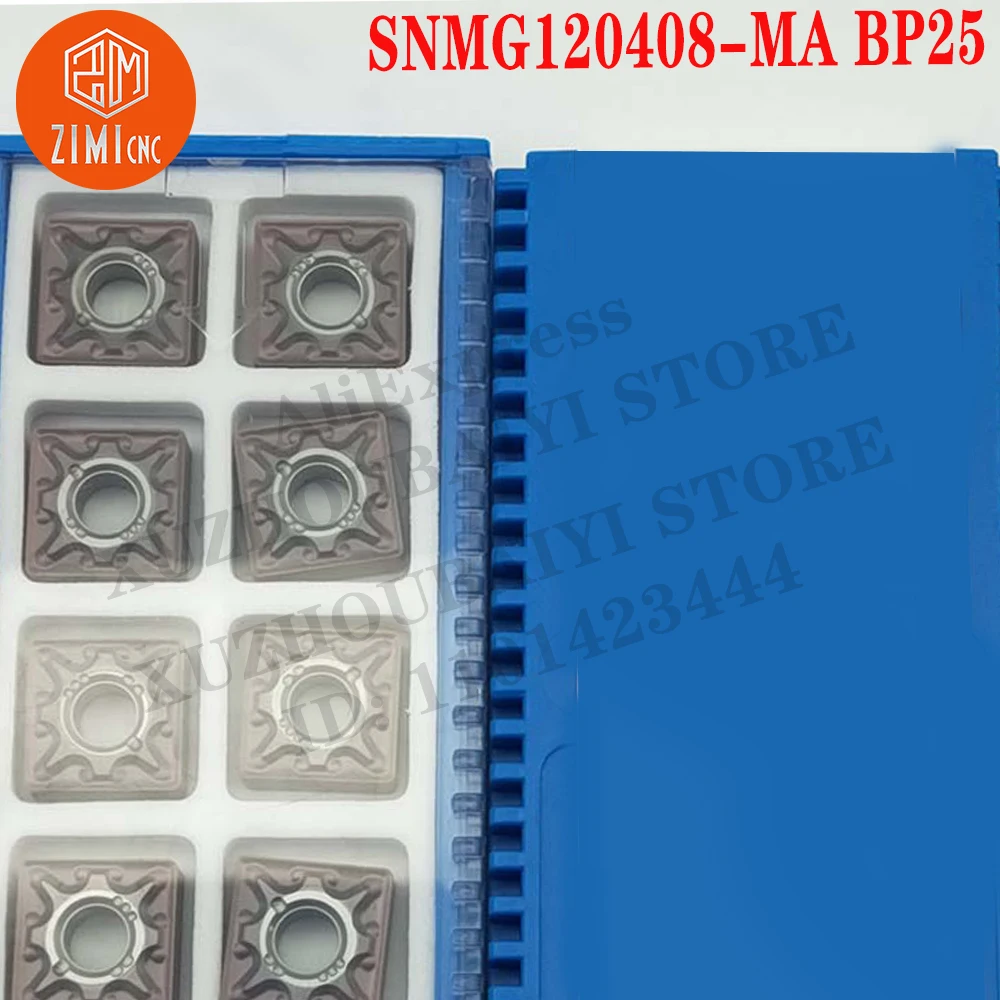 SNMG120408-MA BP25 SNMG 120408-MA Inserções de Torneamento de Metal Duro torno CNC   mecânica de madeira ferramenta de tornear ferramenta de corte torno de metal