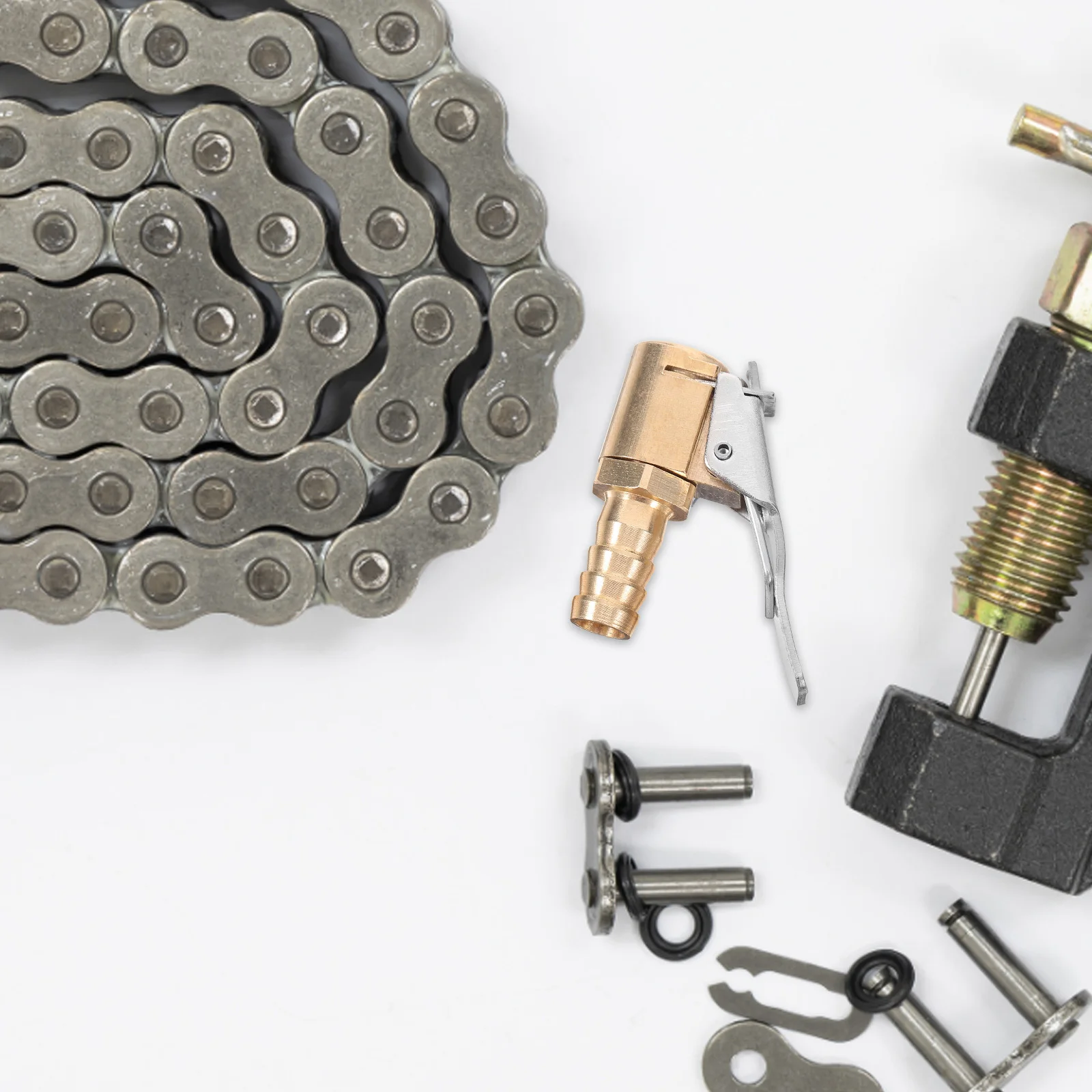 

Tire Inflator Air Chuck with Clip Quick Connect Locking Chuck for Car Tires Robust Portable Inflation Solution