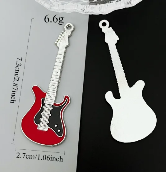 10 Pcs Guitar  Dangle Earrings Jewelry Accessories DIY Necklace Bracelet Handmade Craft Supplie