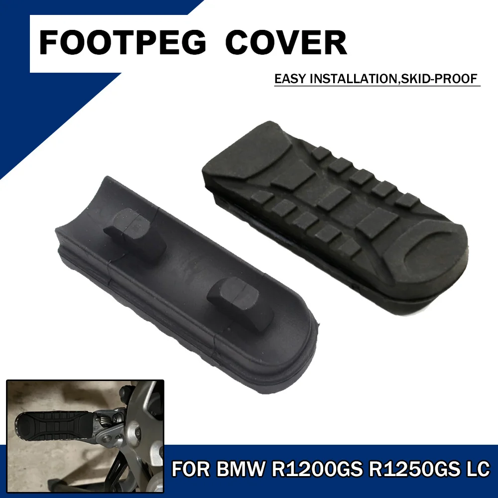 Motorcycle Front Footrest Foot Peg Footpeg Plate Rubber Cover For BMW R1250GS R1200GS Adventure LC 2013-2022 2023 R1200 R1250 GS