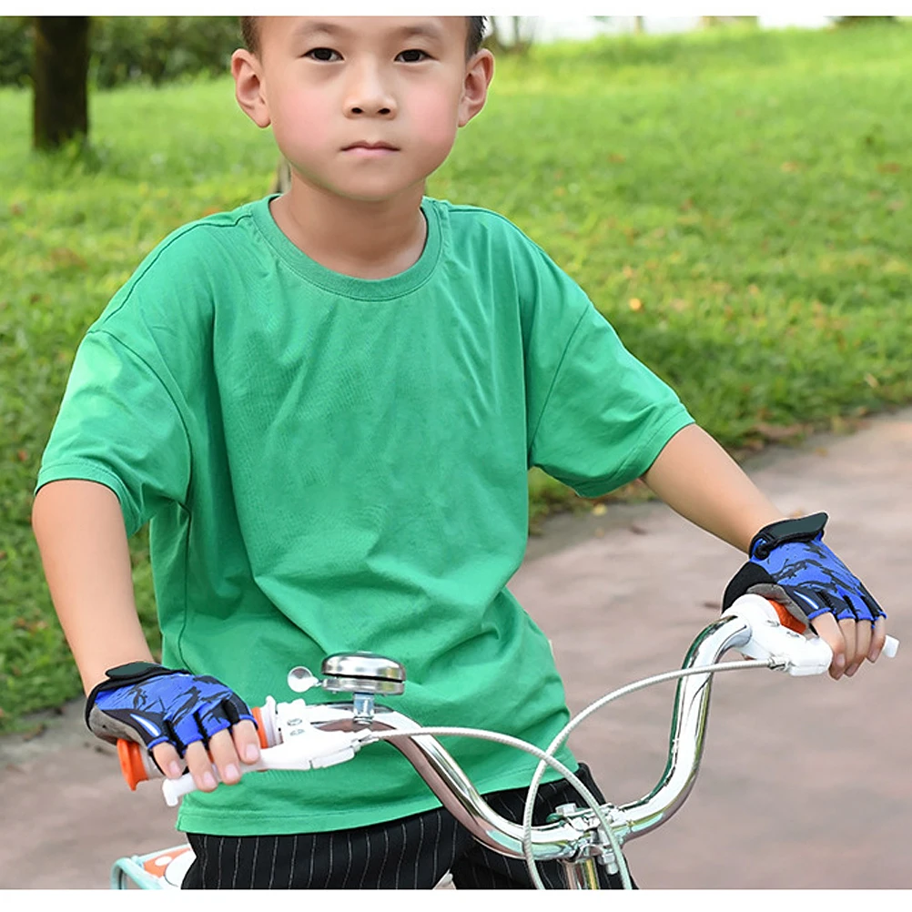 

Kids Half Finger Gloves Lightweight Breathable Shock absorbing Non slip Climbing Riding Workout Outdoor Sports Gloves