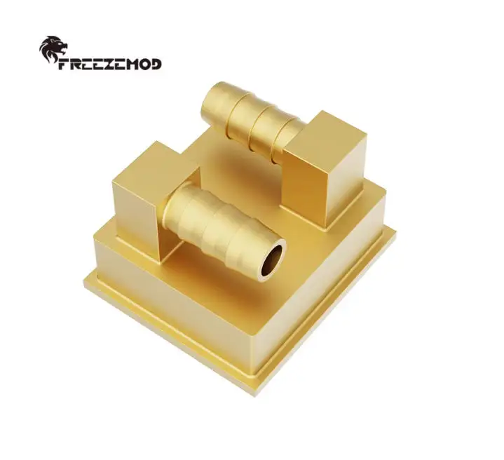 FREEZEMOD All Red Copper Water Cooled Heat Absorption Block CNC Machining Integrated Welding High Pressure Resistance/SLT-ZT4040