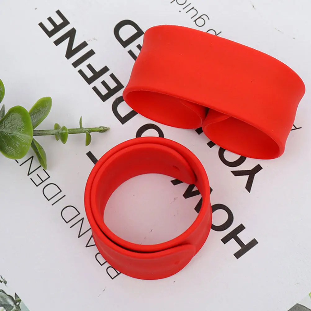 6Pcs Silicone Slap Bracelets Snap Bands Comfortable Skin Friendly Adults Craft Supplies Slap Bracelets Craft Supplies