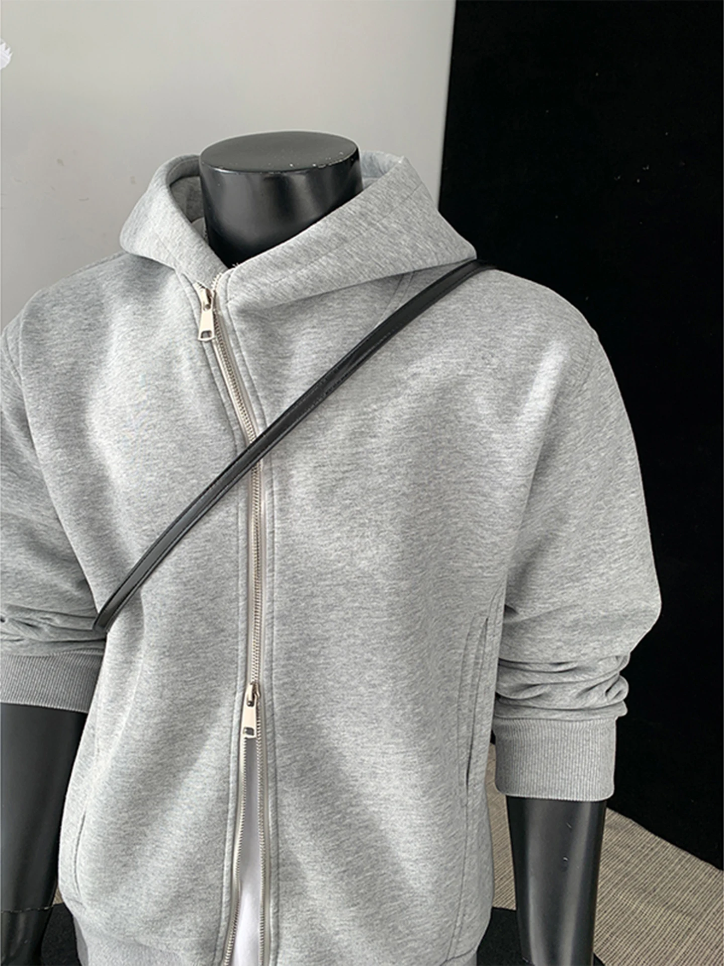 

Мужская демисезонная толстовка на молнии с капюшоном, свободного кроя, кардиган, удобный длинный рукав