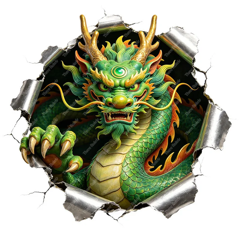 Three Ratels CAB65 powerful Dragon Hole breaking stickers for home decoration wall stickers Car decals