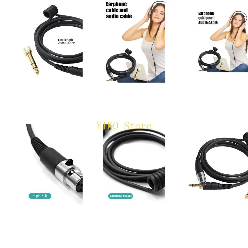 

K32C Replacement Headphone Cord Extension Cable 3.5mm Cable with 6.35mm Connector