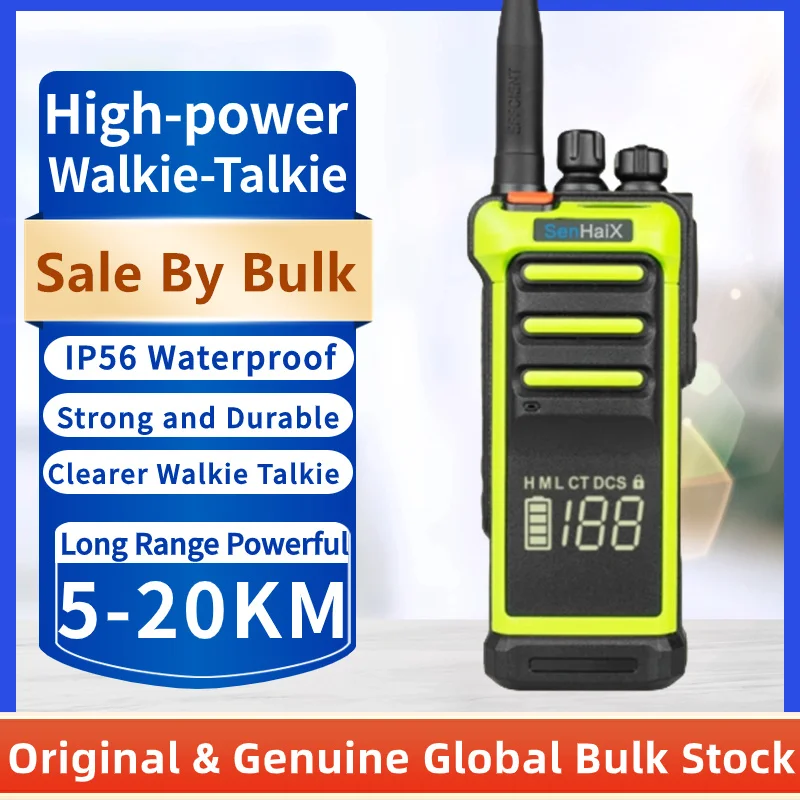 

2023 SenHaix GT10 Walkie Talkie UHF 400~470Mhz & High Gain 2 Antennas Hide Screen Two Way Radio Waterproof FM Transceiver