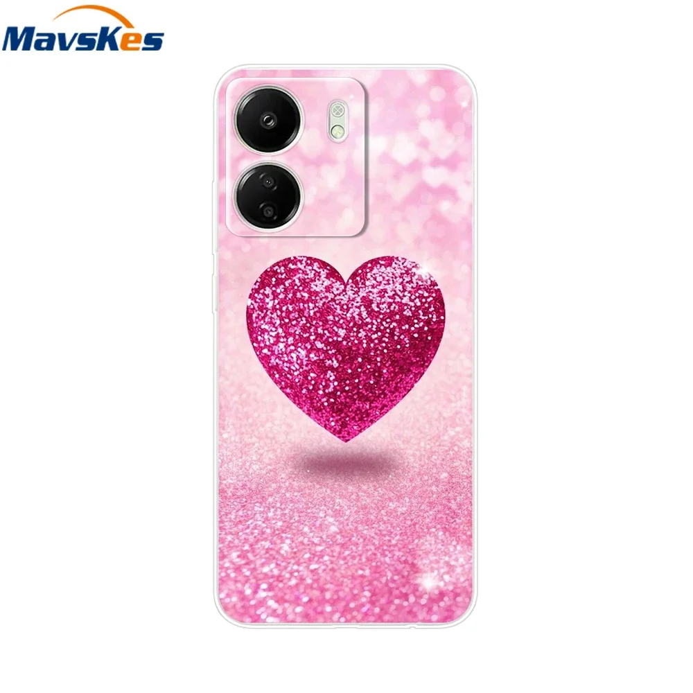 For Xiaomi Poco C65 Cases For Xiaomi Poco C65 Fashion Clear Soft Silicone Phone Cases TPU Fundas for PocoC65 c 65 Coque Bumper