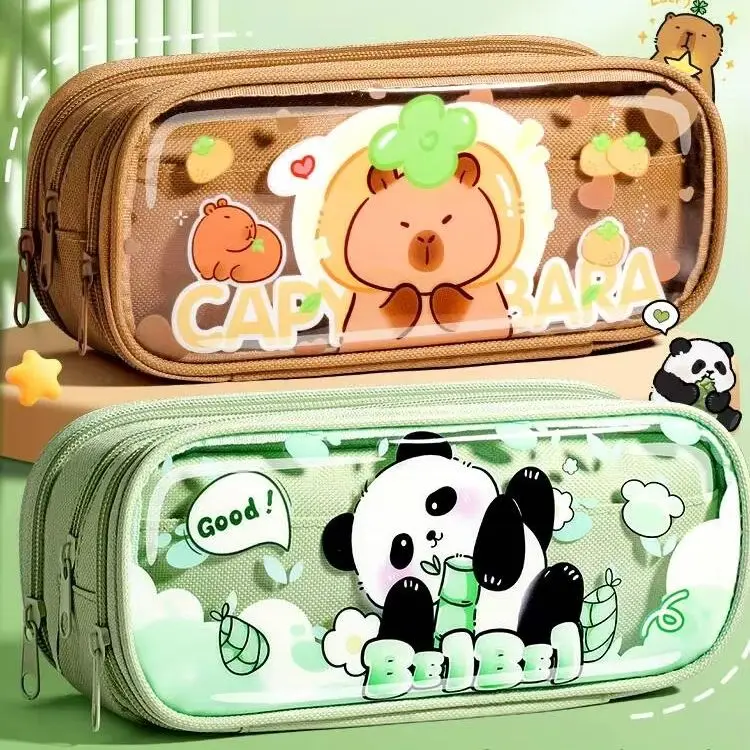 Panda Kapibara Box 2026 New Model For Primary School Students, Large Capacity, High Aesthetic Value, Girls' Style, Children's