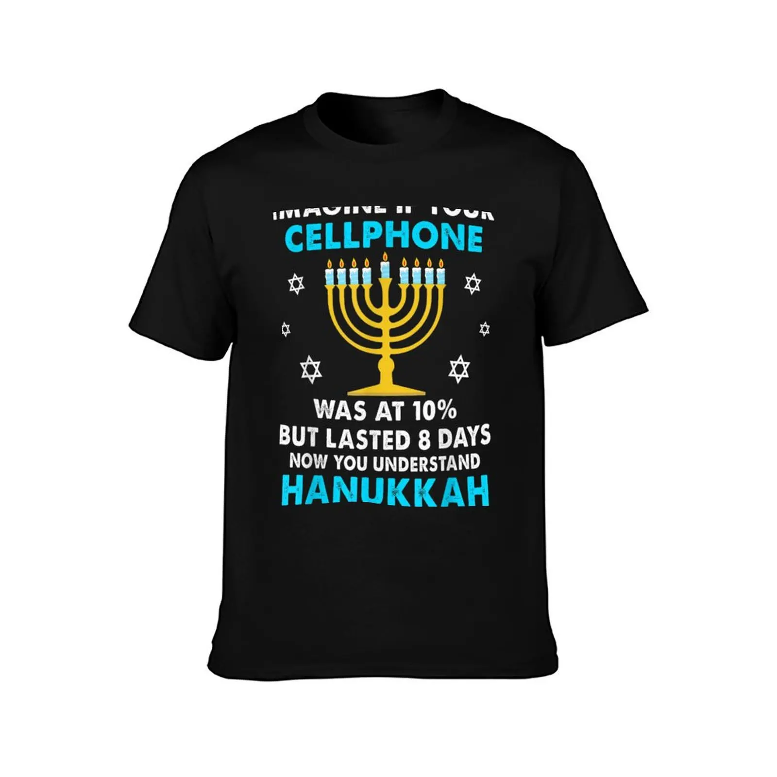 Funny Hanukkah Gifts Cellphone Chanukkah T-Shirt Outdoor Sports Lightweight Tee T-Shirt