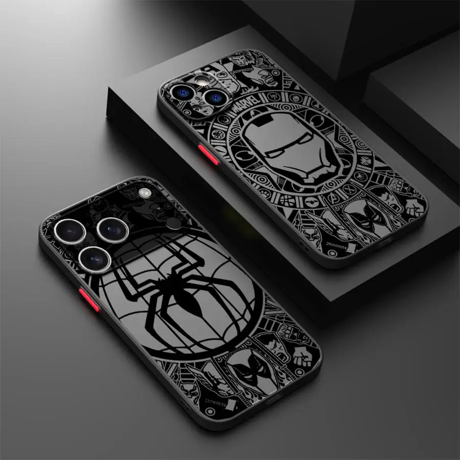 

Case for iPhone 17 Pro Max 12 7 8 SE 13 Mini 15 Air 16 Plus 11 XS XR 17e 14 Back Phone Cover Marvel Cool Spiderman