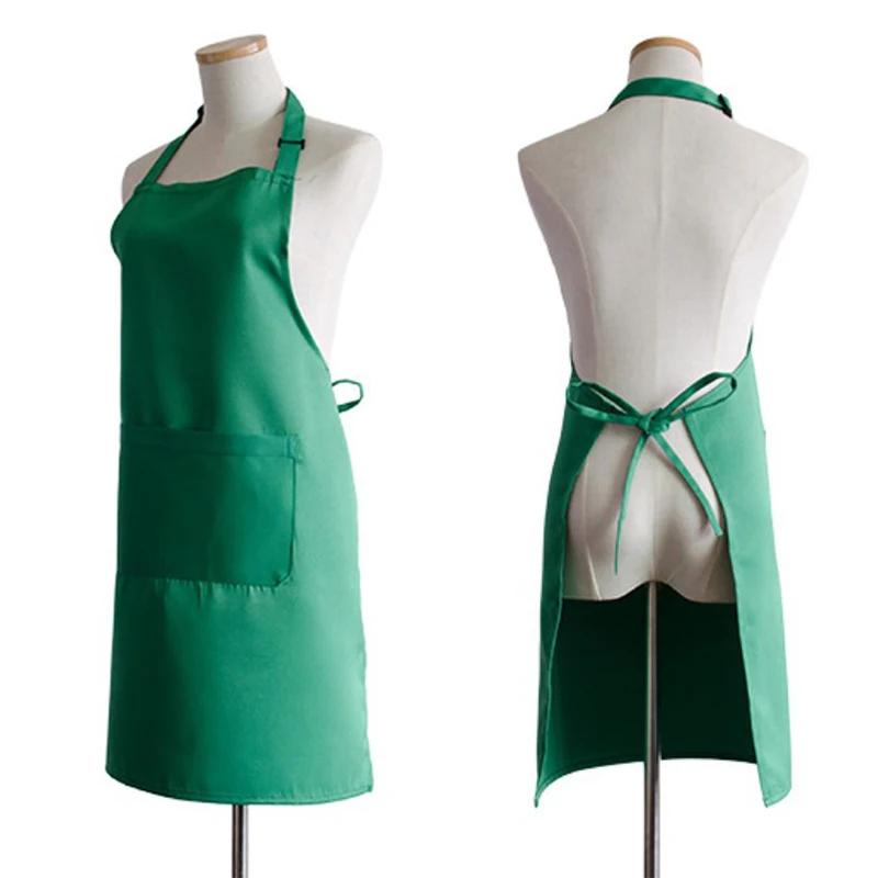 Регулируемый Кухонный Фартук для готовки унисекс, однотонный, для шеф-повара, официанта, барбекю, парикмахера, студийный фартук для красоты и ногтей