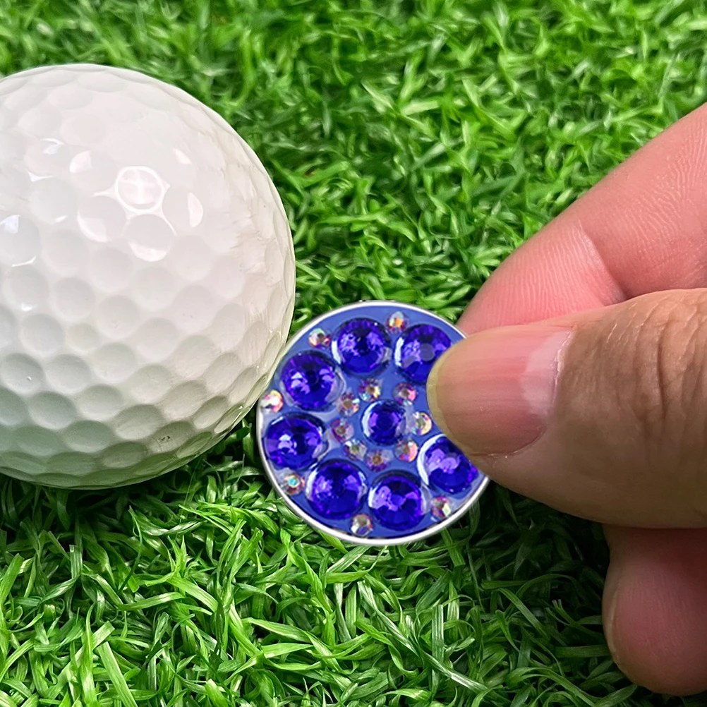 

Golf Accessories Gole Crystal Hugging Clip Hats Zinc Alloy Ball Marker Necklace