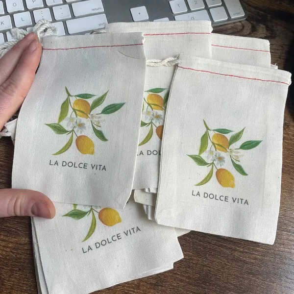 20 Pcs Italy Wedding Favor Bag - Wedding Guest Favor Bags - Italian Wedding - Destination Wedding - Citrus Favor Bag - Lemon Gif