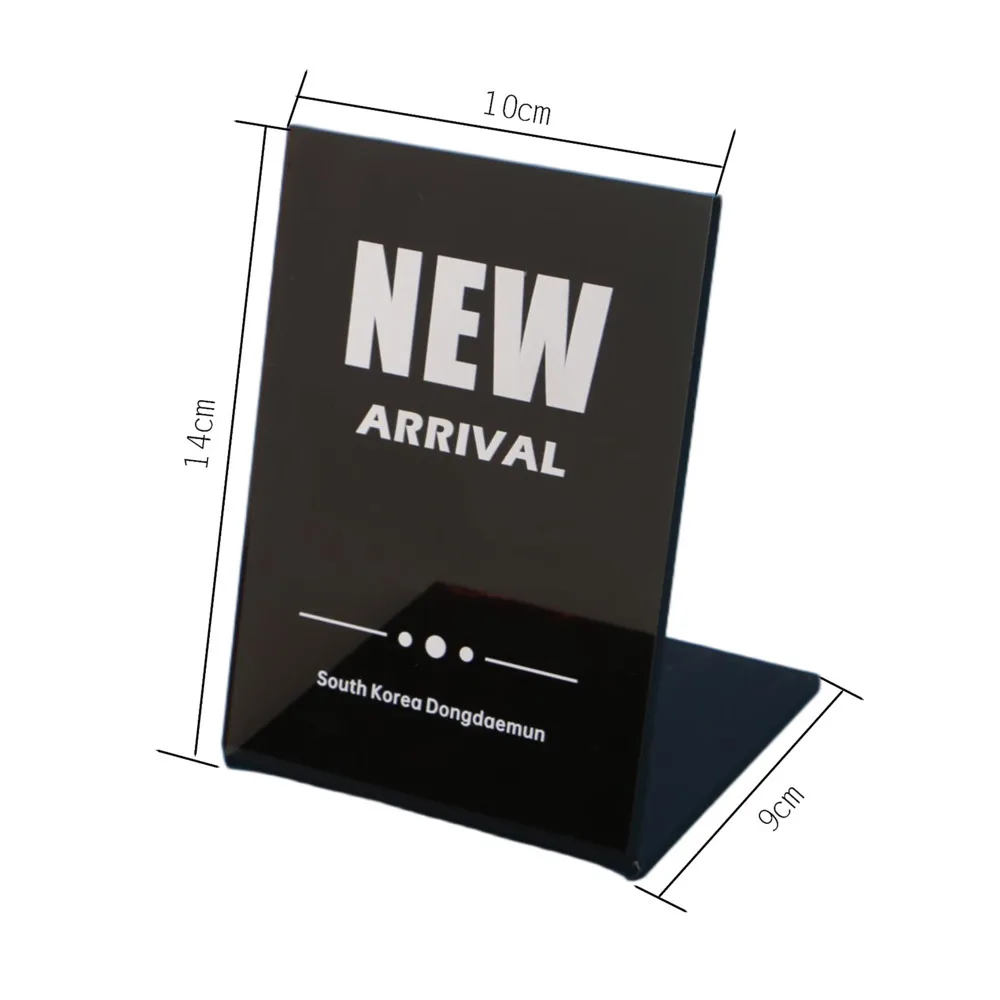 

Acrylic Business Sign - Custom Text Display For Offices, Cafés & Stores -L Stand, Reusable, Printing, Indoor, Easy Setup