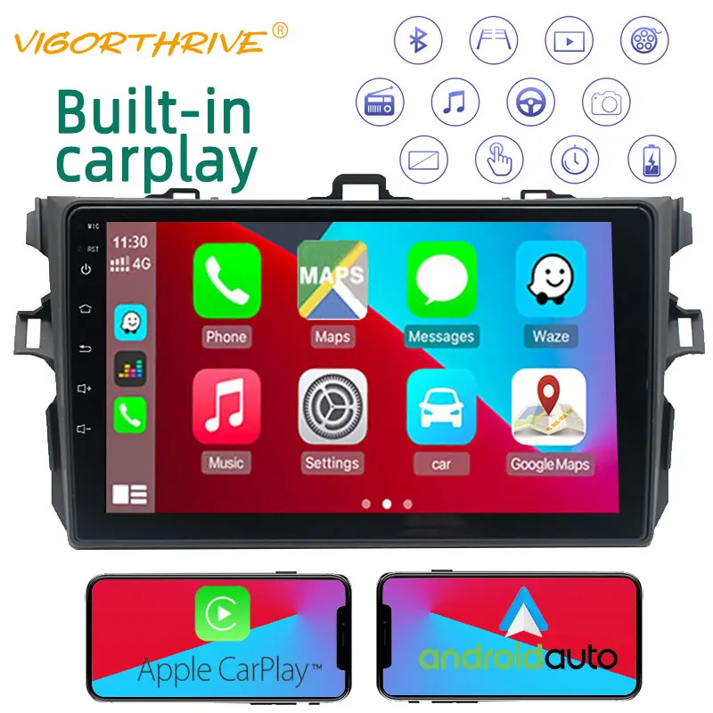 

9" Android 10 Car Stereo for Toyota Corolla 2009-2013 - CarPlay GPS Navigation Dual Mirror Link Bluetooth 5.0