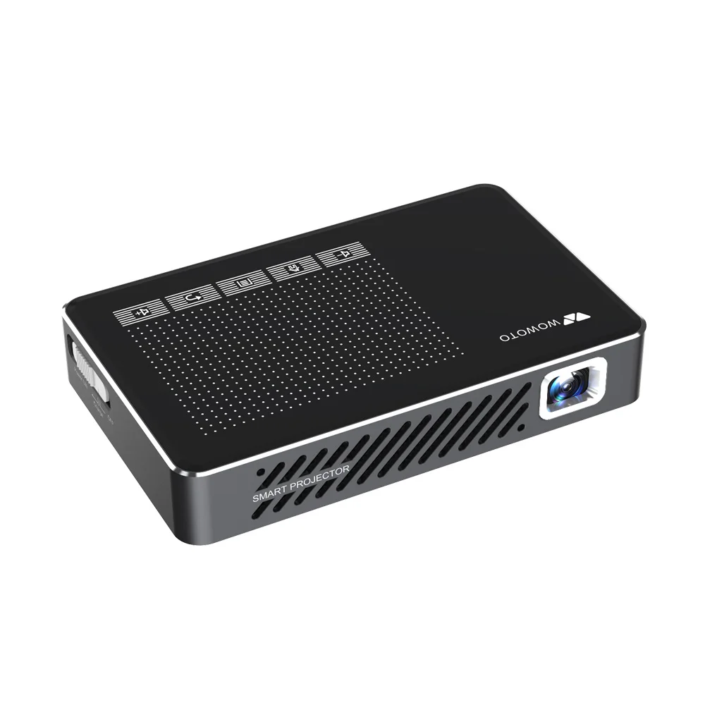 July008 Top Sale Guaranteed HD Projector Black Mini Led DLP Digital Projector 1080P Home Theatre Smartphone Projector