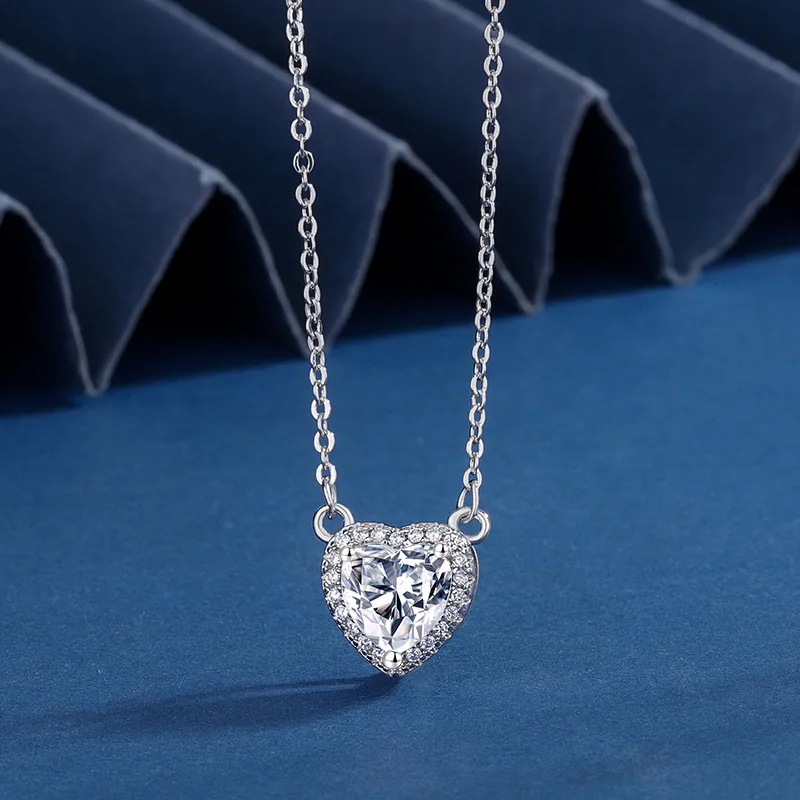 

925 Sterling Silver Aaaaa Zircon Fashion Korean Women Elegant Round Pendant Necklace Birthday Jewelry Gift