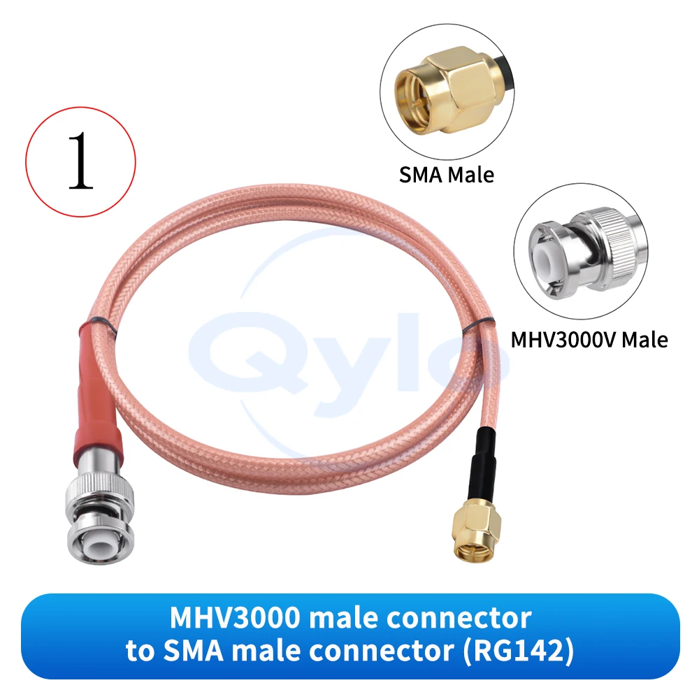 3000V High-Voltage Head BNC High-Voltage Connection Cable BNC/MHV to SMA Male/Female Coaxial Test Cable MHV3000V to SMA (1 pcs)