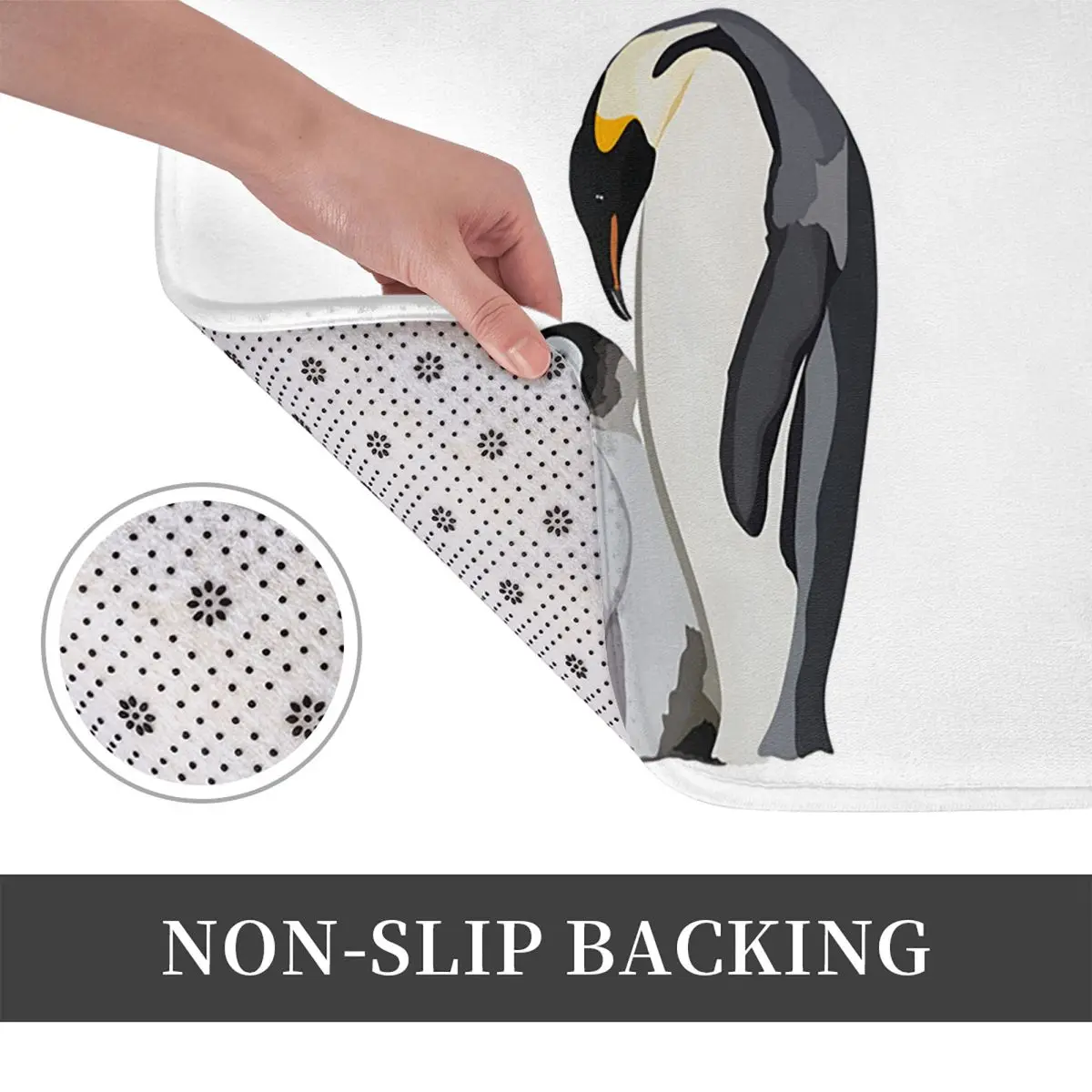 E Is For Emperor Penguin Doormat Kitchen Entrance Home Floor Mat Anti-slip Carpet Rug for Living room Footpad Mats