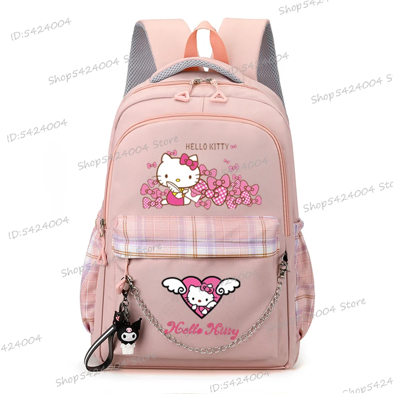 

Women Cartoon Hello Kitty Large Capacity Backpack Cute Hello Kitty Waterproof Fashion School Bags Girls Miniso Disney Back Pack