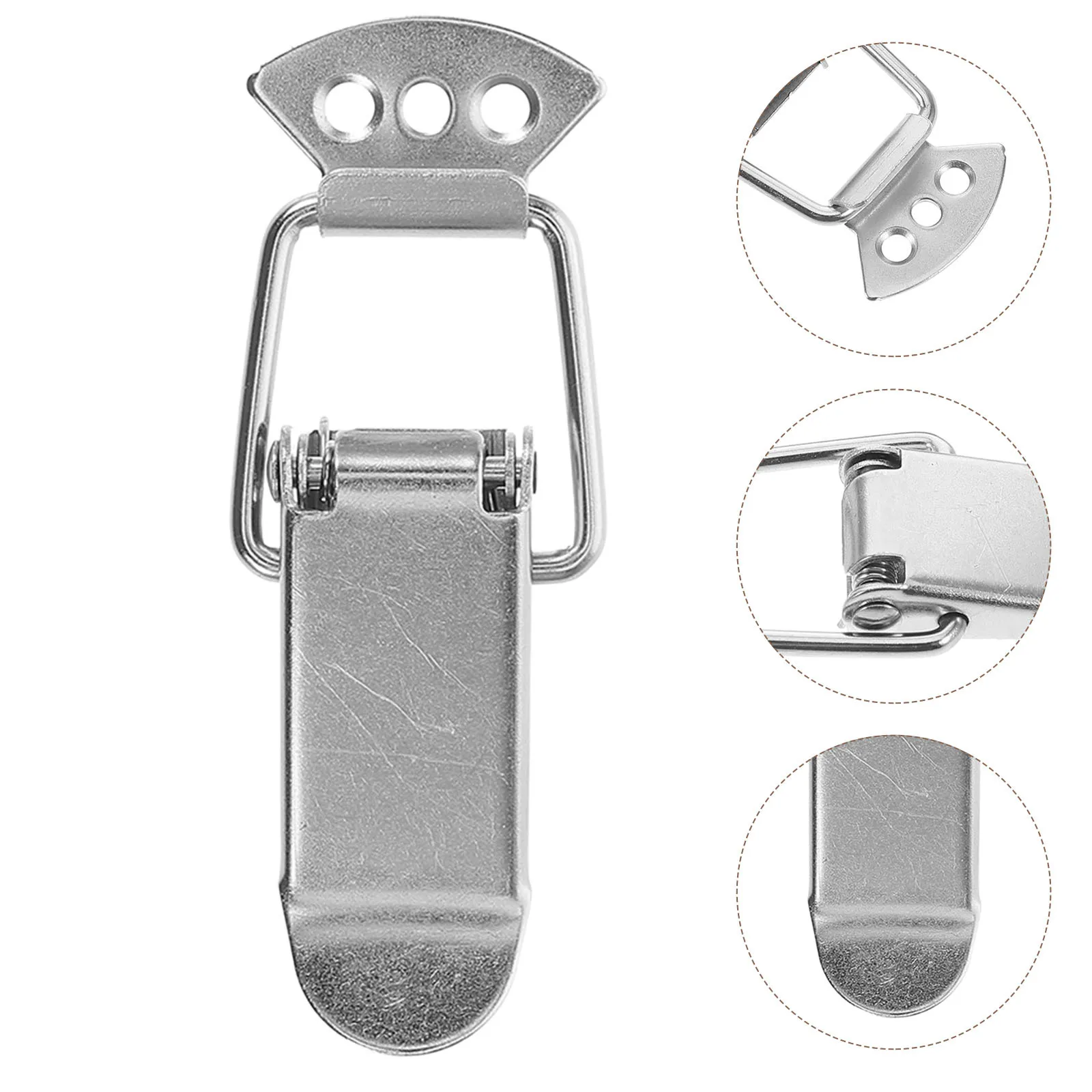 

4Pcs Spring Latch Lock Heavy Duty Metal Toggle Buckle for Toolbox Cabinet Door Small Latches Hardware Replacement