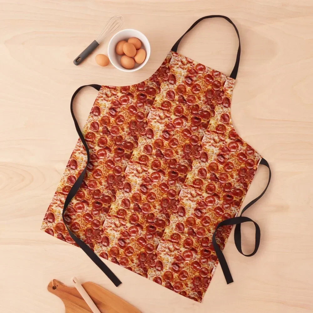 

Pizza Face Apron work ladies for women with pocket kitchen jacket woman Apron