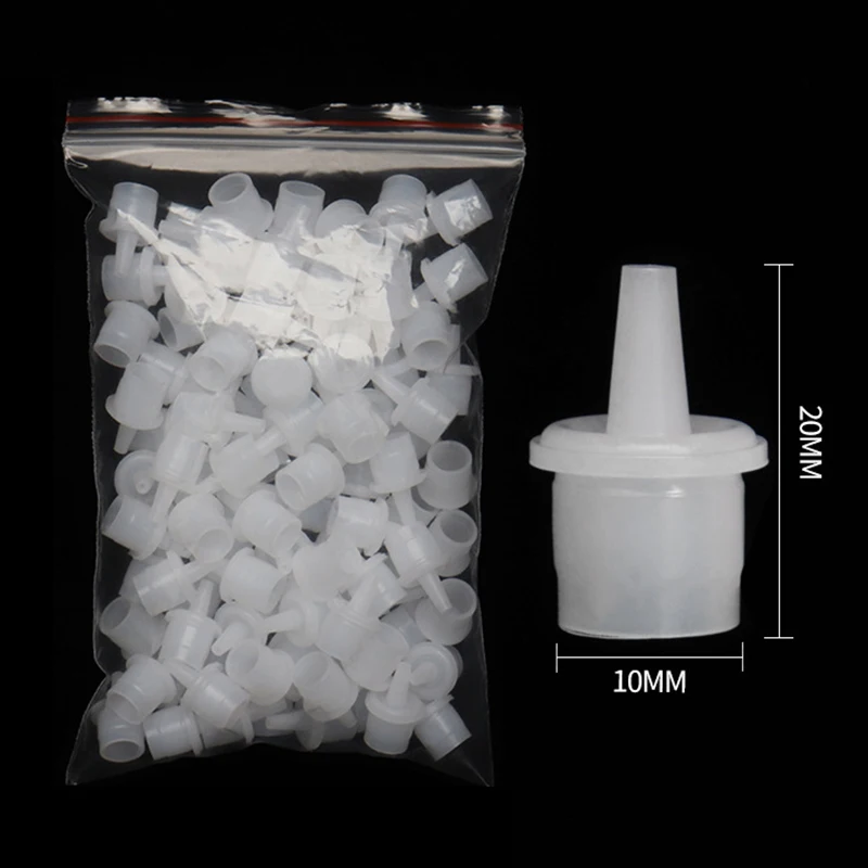 10-100Pcs Eyelash Glue Bottle Plugs Universal Eyelashes Glue Replacement Bottle Mouth Head Special Plug Bottles Accessories