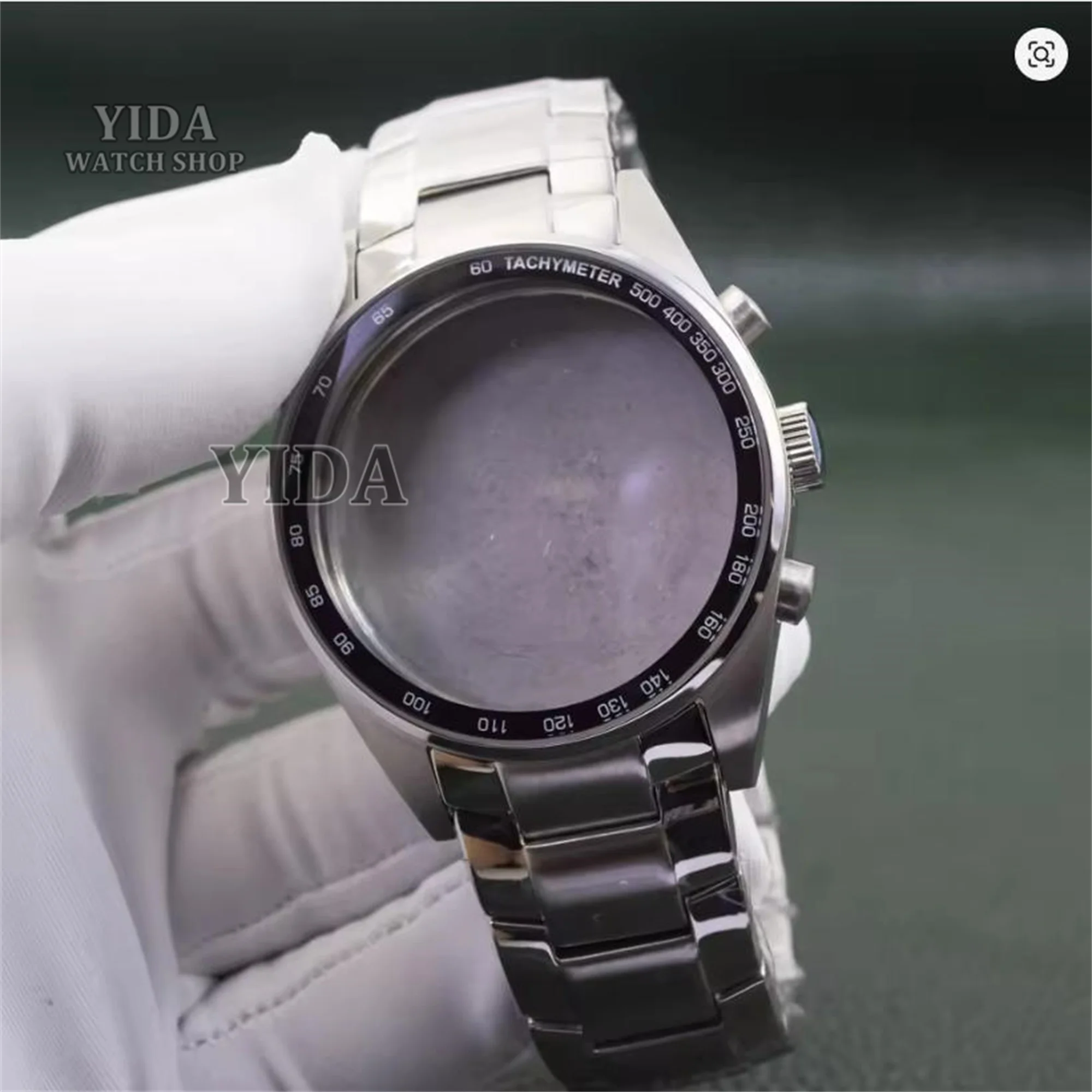 

42mm Solid Stainless Steel Watch Case Panda Dial Hands For AR VD53 Quartz Movement 22mm Multifunctional Bracelet MOD Watch Parts