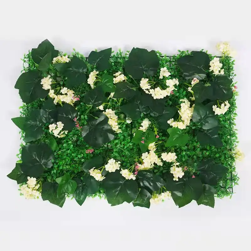 New Artificial Plant Rattan Fake Panel Lawn Simulation Lawn Green Leaf Grass Mesh Grille Wall Decoration