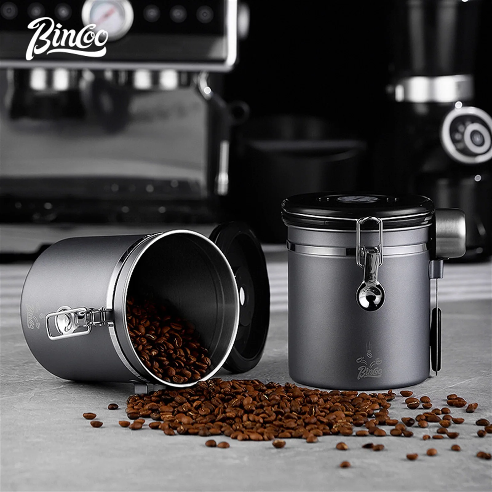 

Large Capacity Coffee Beans Vacuum Storage Container Stainless Steel Airtight Container Grains Tea Nut Keep Fresh Storage Jar